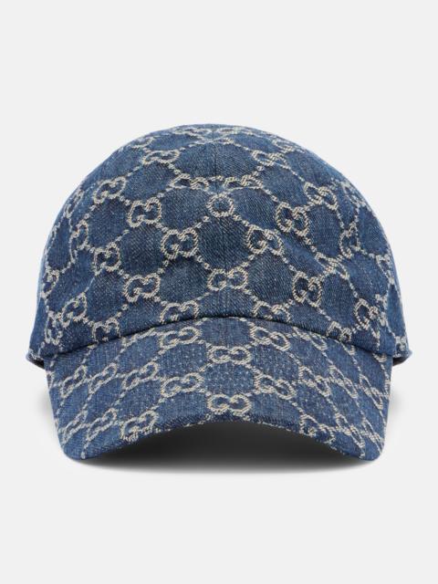 GUCCI GG denim baseball cap