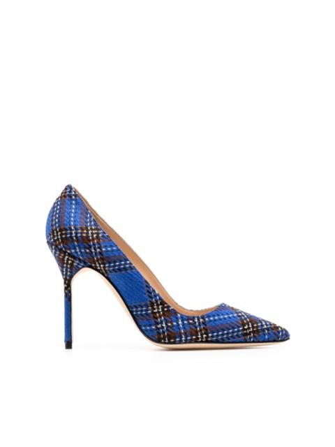 tartan leather pumps