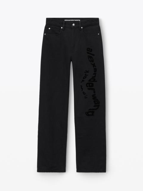 Alexander Wang EZ wavy logo denim jean