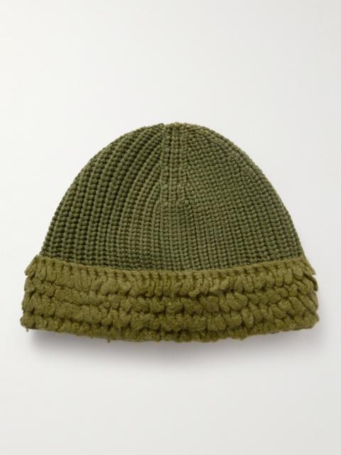 Moncler Salehe Bembury Fringed Ribbed Wool Beanie