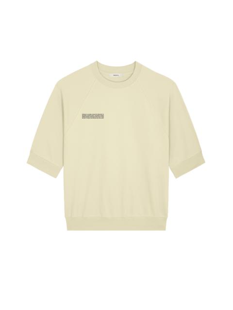 PANGAIA Mens DNA Double Jersey Short Sleeve Top - Maitake Beige