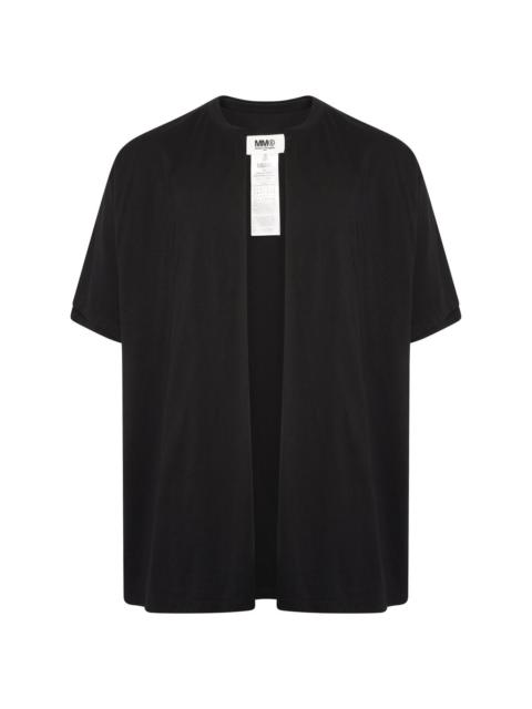 MM6 Maison Margiela Layered Sliced T-Shirt in Black