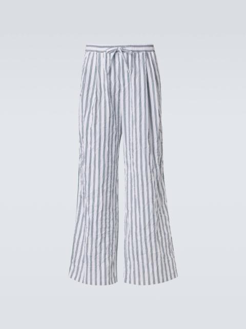 Dolce & Gabbana Striped poplin wide-leg pants