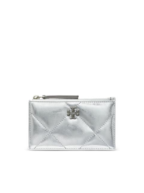 TORY BURCH Kira diamond-quilted zip-up card case