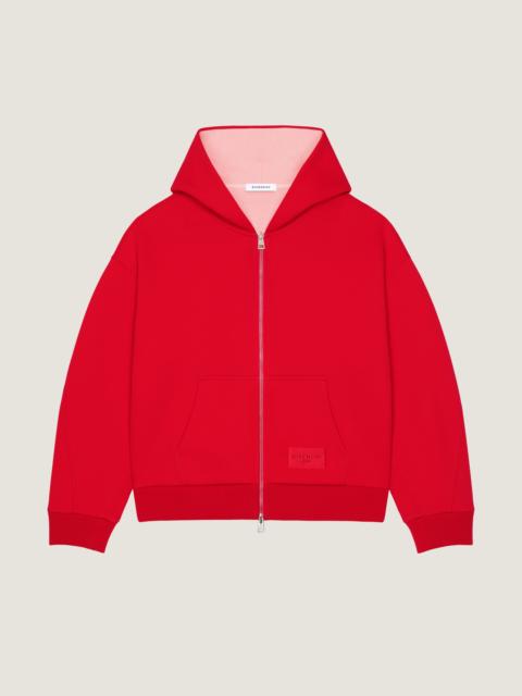 Givenchy COUTURE SEAM ZIPPED HOODIE IN SCUBA
