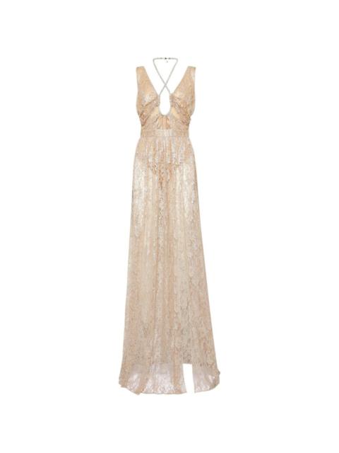 PHILIPP PLEIN lace cut-out maxi dress