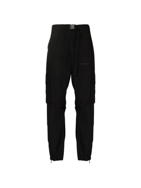 Diag-stripe ripstop cargo trousers