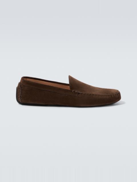 The Row New Lucca suede slip-on shoes
