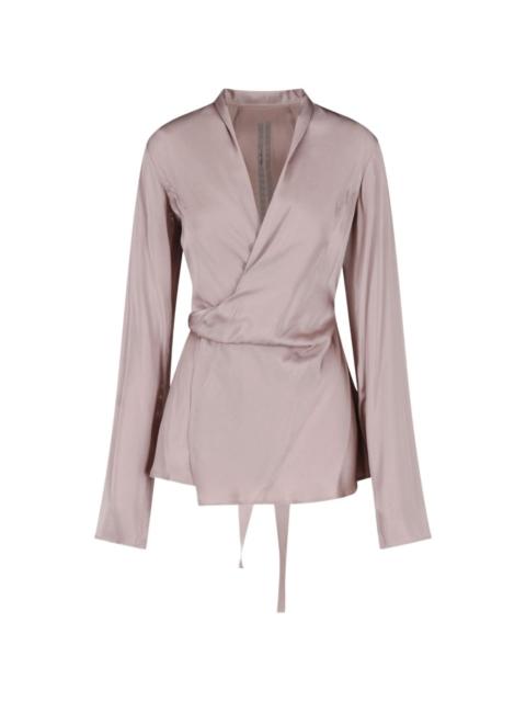Rick Owens Laura wrap-style tie-fastening blouse