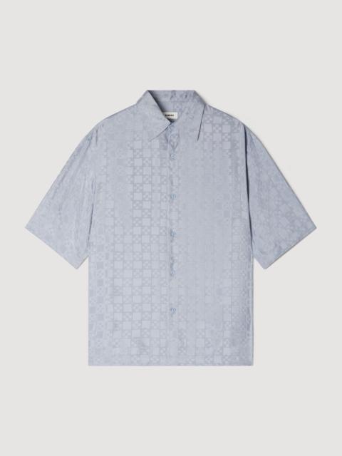 Sandro SQUARE CROSS LOOSE-FIT SHIRT
