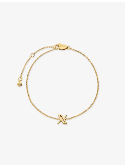 MONICA VINADER Initial X 18ct Yellow Gold Vermeil Bracelet