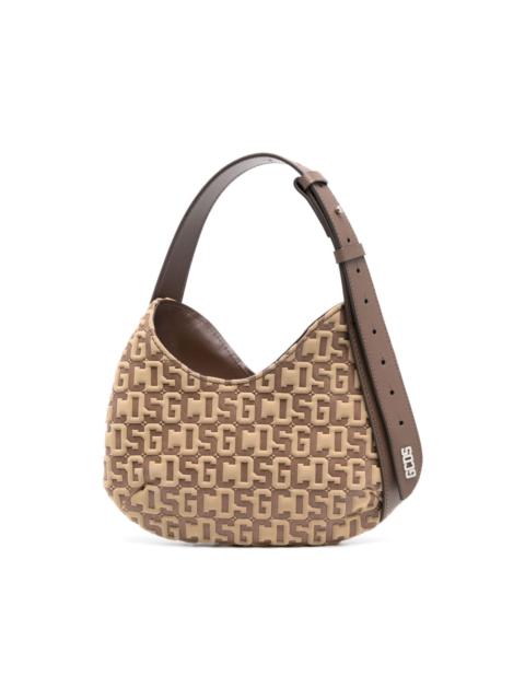 Comma monogram-embossed small shoulder bag