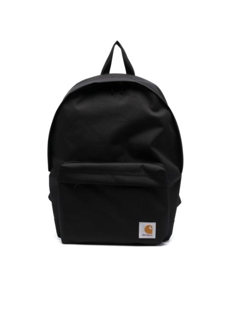 logo-patch zip-fastening backpack