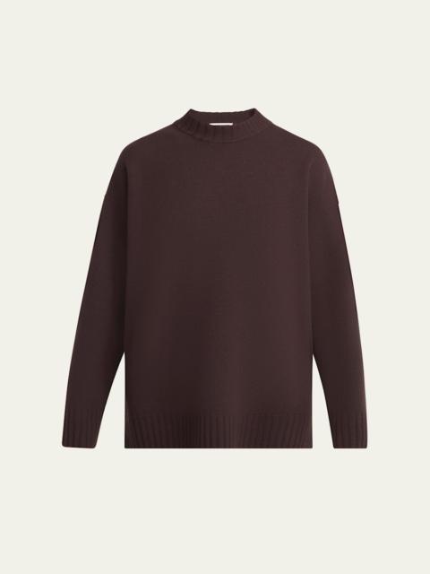 Superfine Merino Wool Oversized Crewneck Sweater