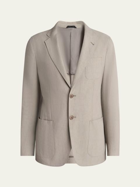 GIORGIO ARMANI Men's Linen Upton Jacket