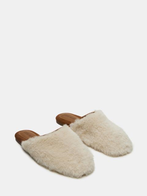 STEVE MADDEN PEARSON FAUX FUR CREAM