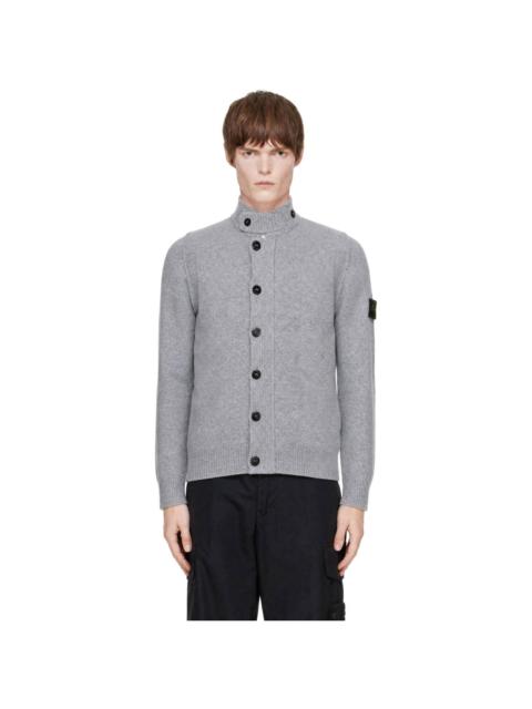 Stone Island Gray 5100047 Lambswool Jacket