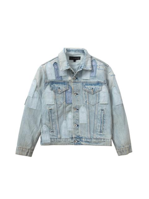 WHO DECIDES WAR PATCHED ARCH DENIM JACKET