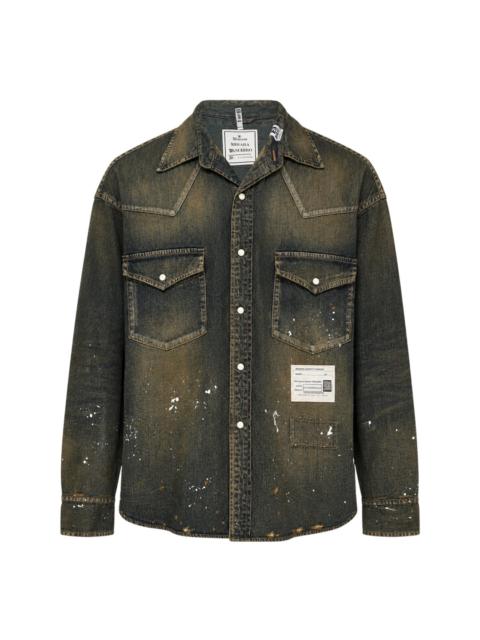 Maison MIHARAYASUHIRO Flatted Collar Long Sleeve Denim Shirt
