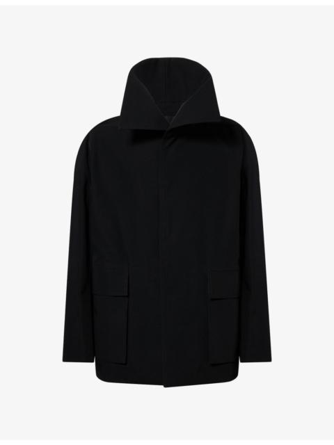 Rick Owens Dracucollar Mid-Length Woven Jacket