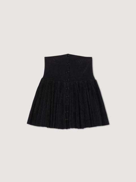 Sandro Short velvet knit skirt