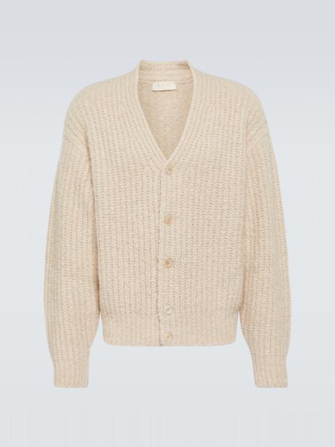 Ribbed-knit cashmere cardigan