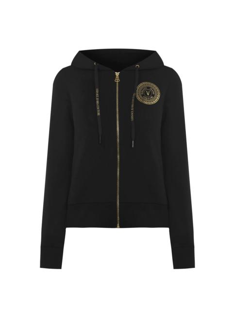 VERSACE JEANS COUTURE ROUND LOGO ZIP HOODIE