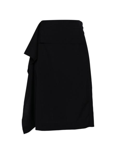 wool midi skirt