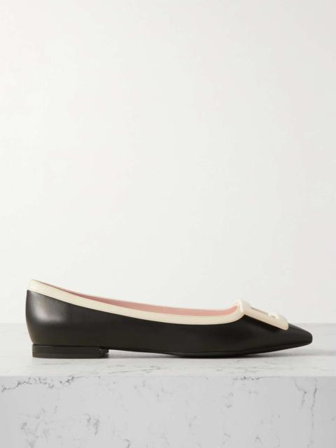 Roger Vivier Gommettine buckled patent-leather ballet flats