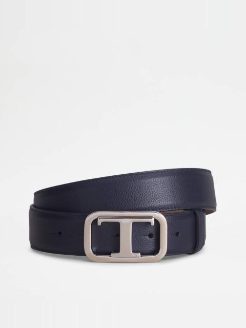 Tod's BELT IN LEATHER - BLUE