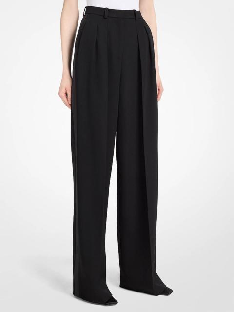 MICHAEL KORS COLLECTION Wool Gabardine Tuxedo Slouch Trousers