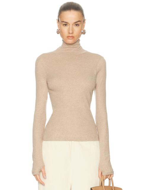 Enza Costa Cashmere Jersey New Classic Turtleneck Sweater