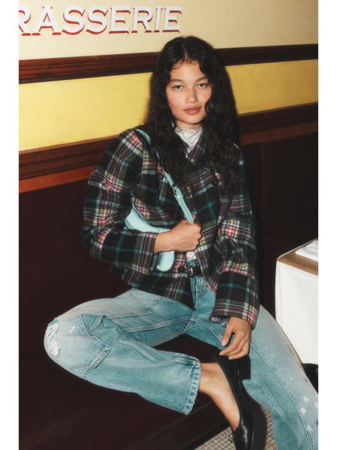 FREE PEOPLE Lotty Soko Plaid Band Jacket