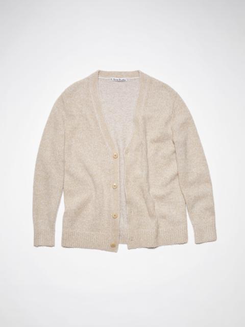 Wool-blend v-neck cardigan - Light taupe