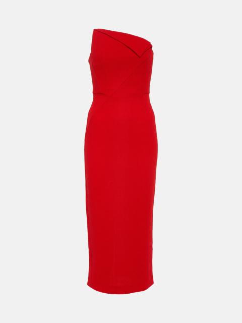 ROLAND MOURET Origami wool midi dress