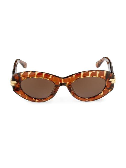 Bottega Veneta Women's Curvy Bold Ribbon 51MM Cat-Eye Sunglasses - Brown