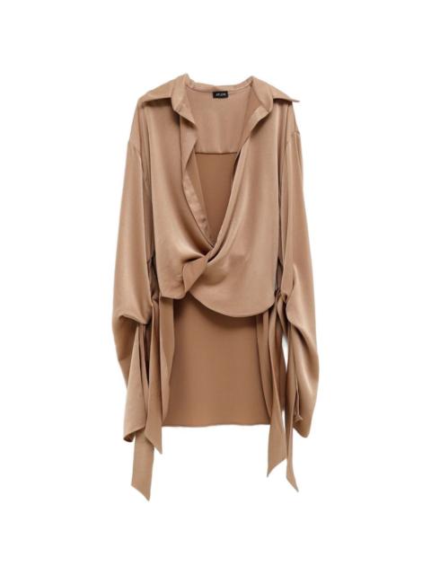 ATLEIN draped tie shirt