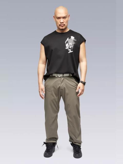 S25-PR-B 100% Cotton Mercerized Sleeveless T-shirt Black