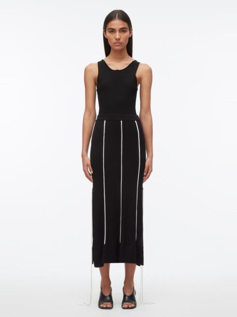 3.1 Phillip Lim Knit Midi Skirt with Piping