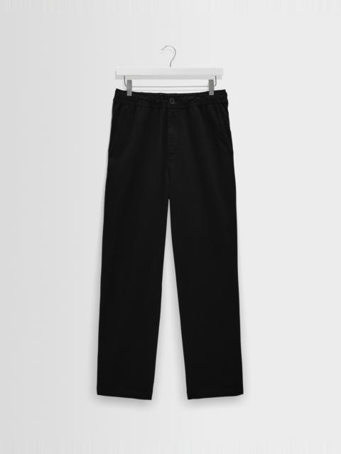Wax London Hyde - Black Organic Cotton Twill Straight Fit Trousers