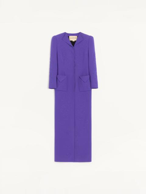 Valentino EMBROIDERED CADY SATIN COAT