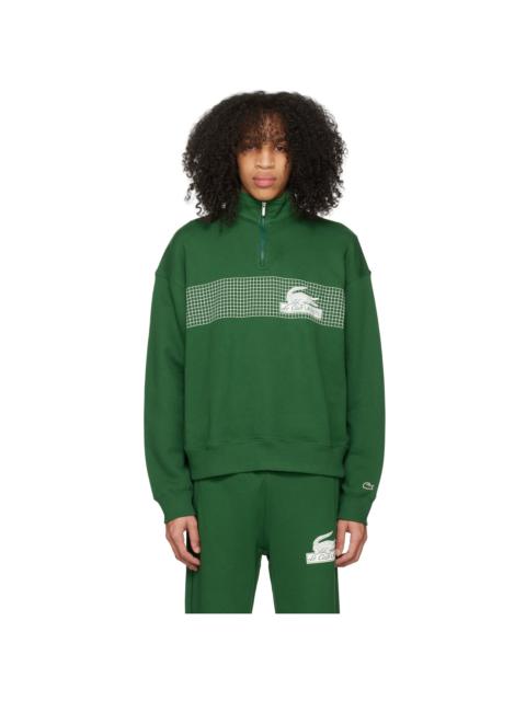 LACOSTE Green Printed Sweatshirt