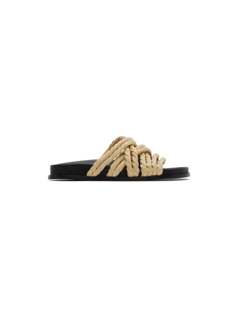 Emme Parsons Beige Evvie Flat Sandals