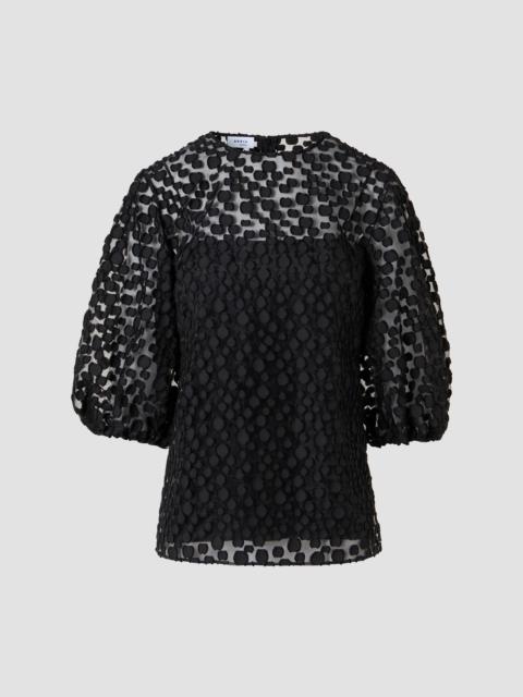 AKRIS Women's Polka Dot Cotton-Blend Top - Black