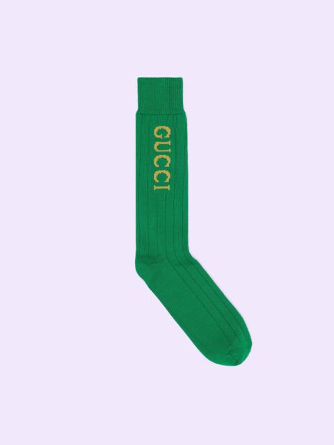GUCCI Long knit cotton socks