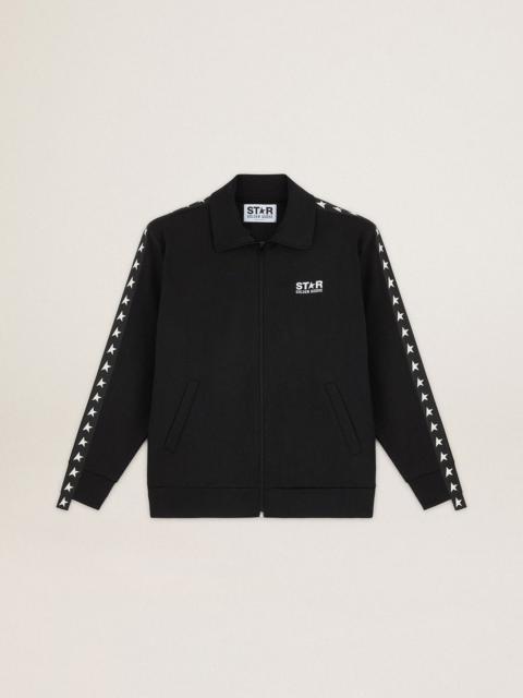 GOLDEN  'Denis’ track sweatshirt White/Black Golden Goose BlackWhite Denis track sweatshirt for Men