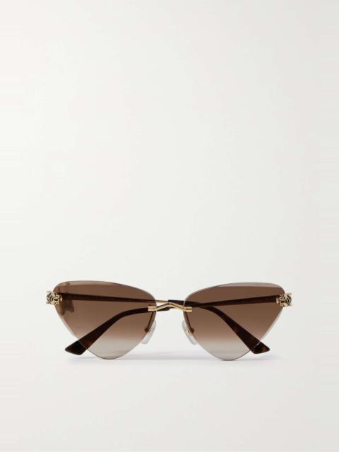 Panthère de Cartier cat-eye gold-tone sunglasses