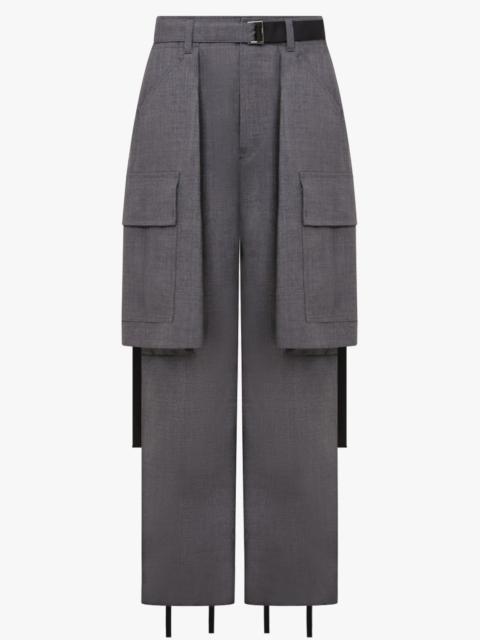sacai SUIT DOUBLE LAYER PANT | GREY