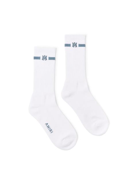 AMIRI Small MA Socks White and Blue