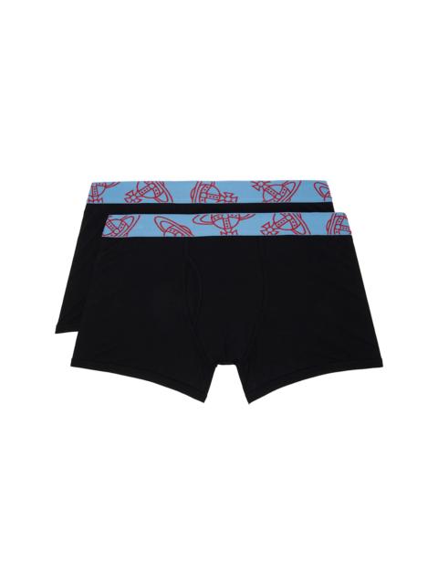 Vivienne Westwood Two-Pack Black Cotton Boxer Briefs